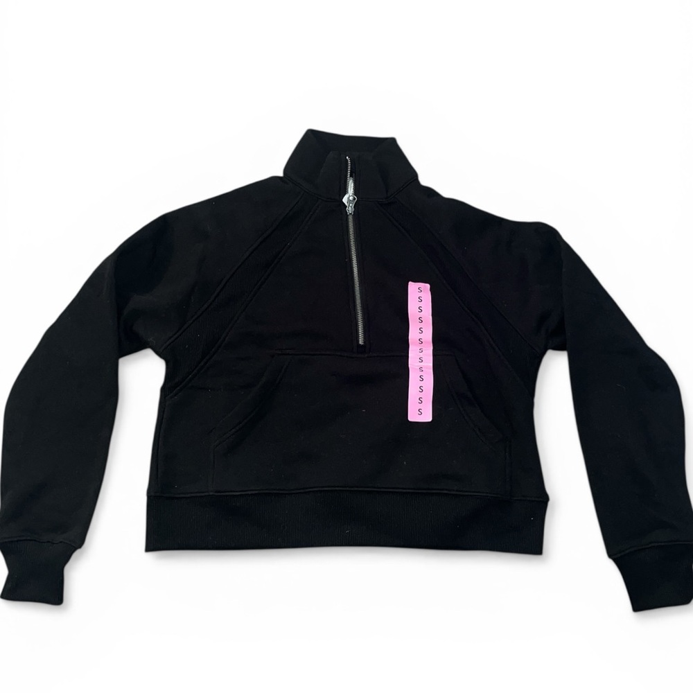 Black Half-Zip Sweatshirt - Picture 2 of 7